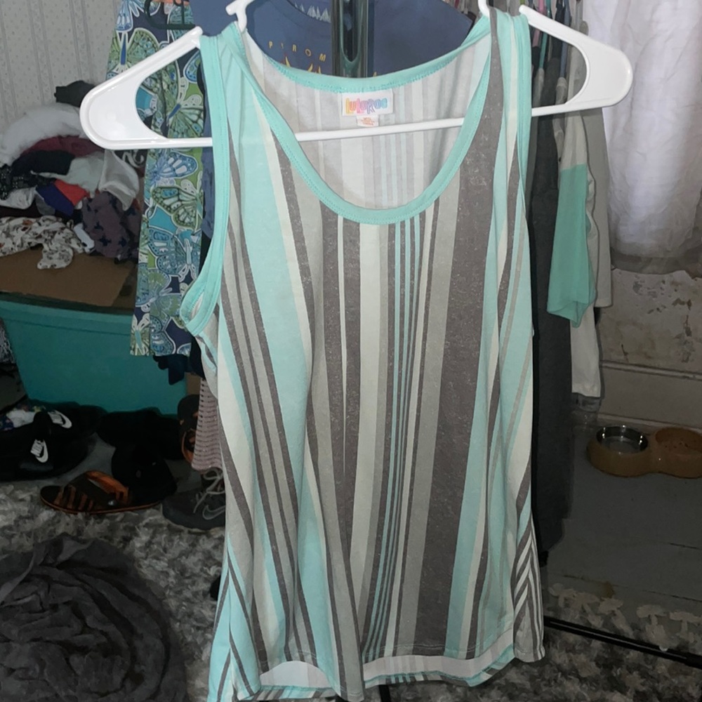 Lula roe striped tank top